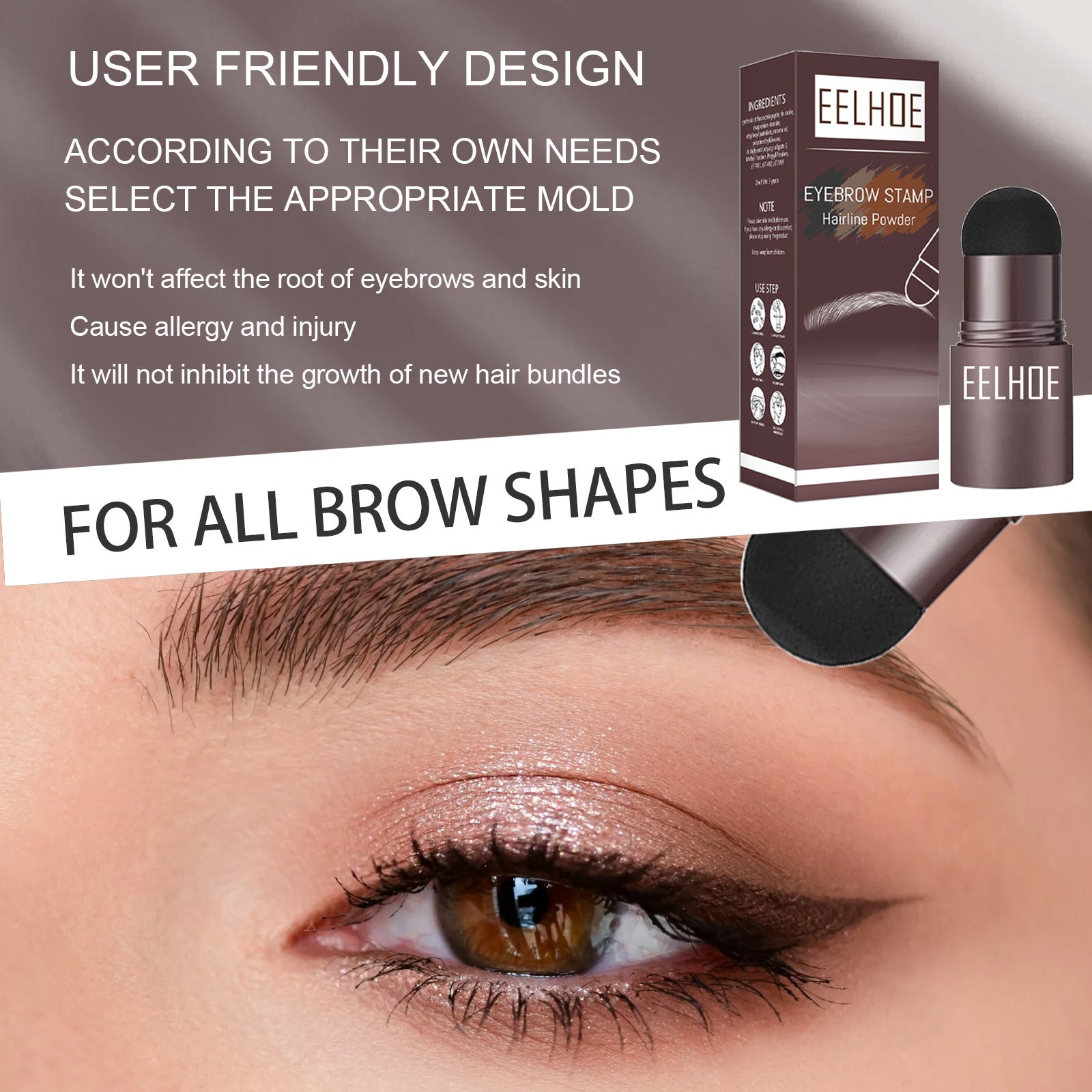 Brow Print Mold Thrash Lazy Eyebrows Fill Makeup Brow Cake Waterproof Hairline Powder